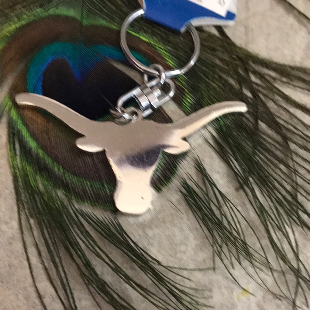 Longhorn Rhinestone Keychain - Picture 2 of 4